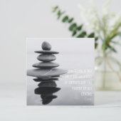 Dankbaarheid Quote Stone Balancing Wenskaart (Staand voorkant)