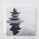 Dankbaarheid Quote Stone Balancing Wenskaart (Voorkant)