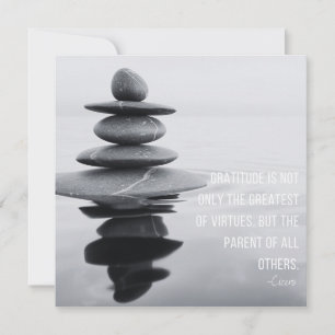 Dankbaarheid Quote Stone Balancing Wenskaart