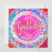 Dankbaarheid Roze aanmoediging voor iedereen Bedankkaart (Voorkant)