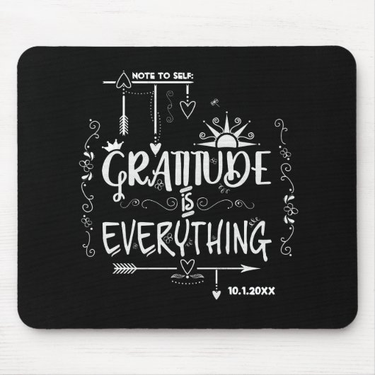 Dankbaarheid schoolbord 🖱 muismat (Voorkant)