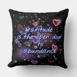 dankbaarheid staat open voor overvloed kussen