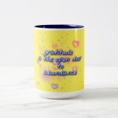 dankbaarheid staat open voor overvloed tweekleurige koffiemok (Center)