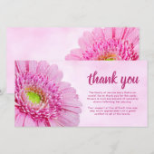 Dankbaarheid Sympathy Funeral Pink Bedankkaart (Voorkant / Achterkant)