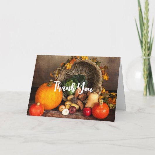 Dankbaarheid Tafel Overvloedige Oogst Dank U Kaart (Voorkant)
