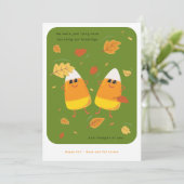 Dankbaarheid tellen | Mooie groene snoephoorntjes Feestdagenkaart (Staand voorkant)