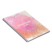 Dankbaarheid Tijdschrift Roze Zon Sterren Naam Wat Notitieboek (Rechterzijde)