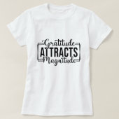 Dankbaarheid trekt magnitude Motivatie gewoonte aa T-shirt (Design voorkant)