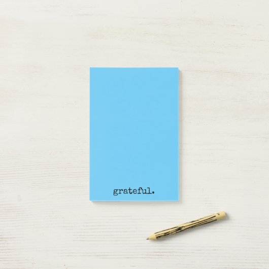 dankbaarheid typografie blauw post-it® notes (Op bureau)