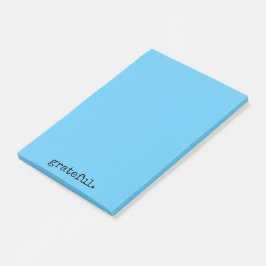 dankbaarheid typografie blauw post-it® notes