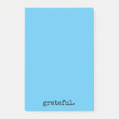 dankbaarheid typografie blauw post-it® notes (Voorkant)