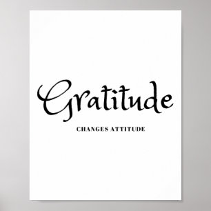Dankbaarheid Verandert Houding Thanksgiving Herfst Poster