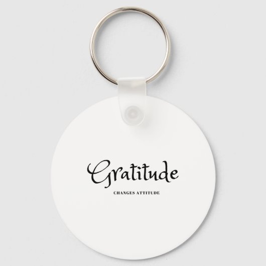 Dankbaarheid Verandert Houding Thanksgiving Herfst Sleutelhanger (Voorkant)