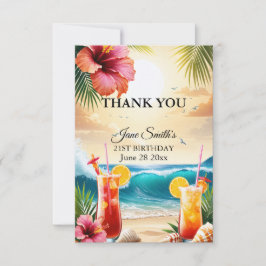 Dankbaarheid vieren | 21e verjaardag bedankkaart