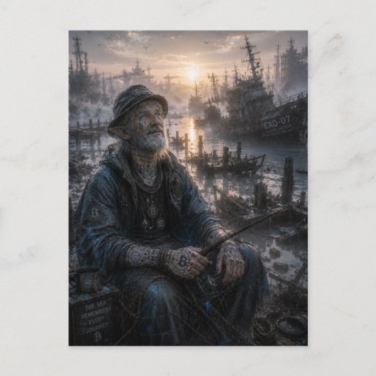 Dankbaarheid / Visser / Een Stille Haven Briefkaart (Voorkant)