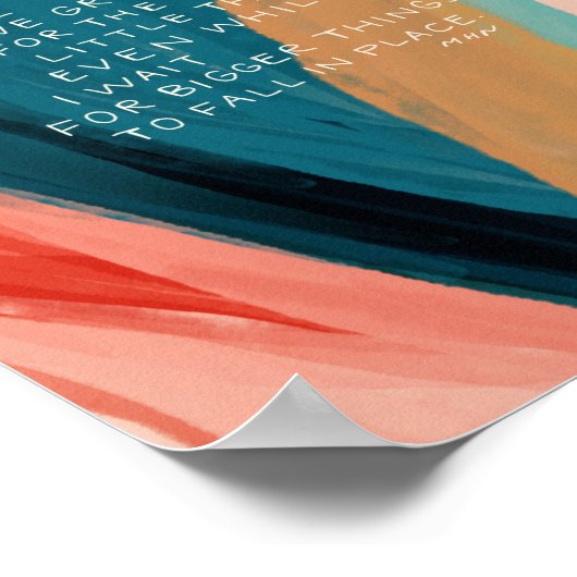 dankbaarheid voor de kleine dingen poster (Hoek)