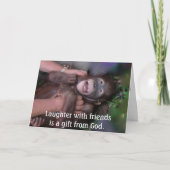 Dankbaarheid voor Gelach en Vrienden Bedankkaart (Voorkant)