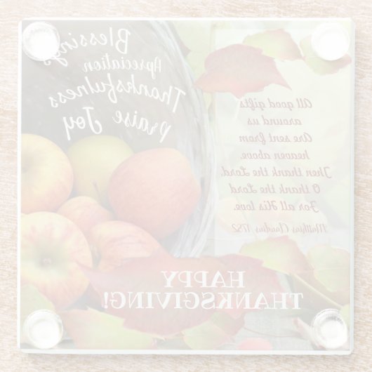 dankbaarheid voor Gods geschenken Glazen Onderzetter (Achterkant)