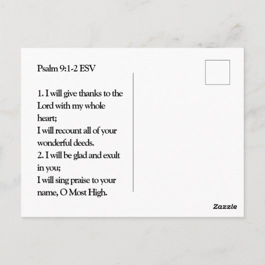 Dankbaarheid voor vandaag briefkaart (Achterkant)