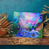 Dankbaarheid Voorouder Gedicht Tafelblad Plaquette Fotoplaat (Zijkant)