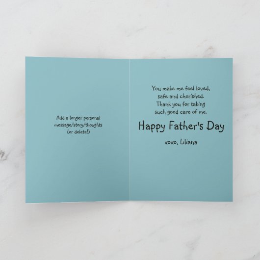 Dankbaarheid Vos Ouder Kind Knuffel Maan Bos Liefd Kaart (Binnen)