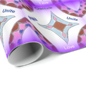 "Dankbaarheid Vrede Liefde Verenig" Mandala Art Pr Cadeaupapier (Rol Hoek)