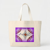 "Dankbaarheid Vrede Liefde Verenig" Mandala Art Pr Grote Tote Bag (Voorkant)