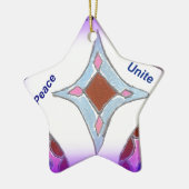 "Dankbaarheid Vrede Liefde Verenig" Mandala Art Pr Keramisch Ornament (Links)