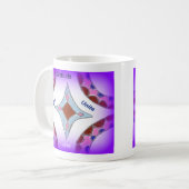 "Dankbaarheid Vrede Liefde Verenig" Mandala Art Pr Koffiemok (Voorkant links)