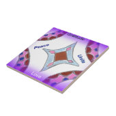 "Dankbaarheid Vrede Liefde Verenig" Mandala Art Pr Tegeltje (Zijkant)