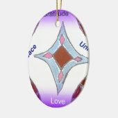 "Dankbaarheid Vrede Liefde Verenigen" Mandala Kuns Keramisch Ornament (Links)