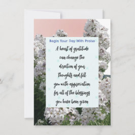 Dankbaarheidsbloem Bijbeltekst Meditatiekaart Kaart