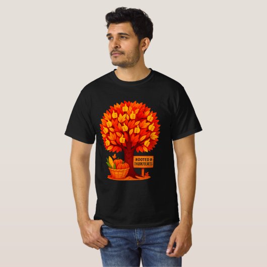 Dankbaarheidsboom Thanksgiving Shirt | Dankbaar Au (Voorkant volledig)