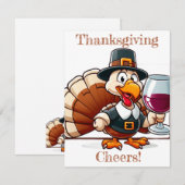Dankbaarheidscheuten! turkey plezier feestdagenkaart (Voorkant / Achterkant)
