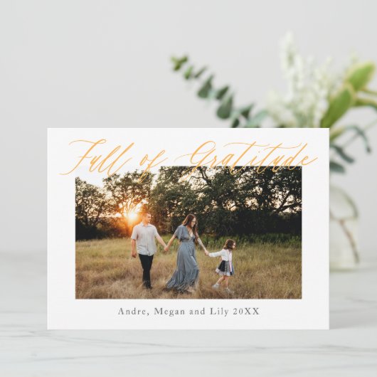 Dankbaarheidsdag vol dankbaarheid kaart (Staand voorkant)