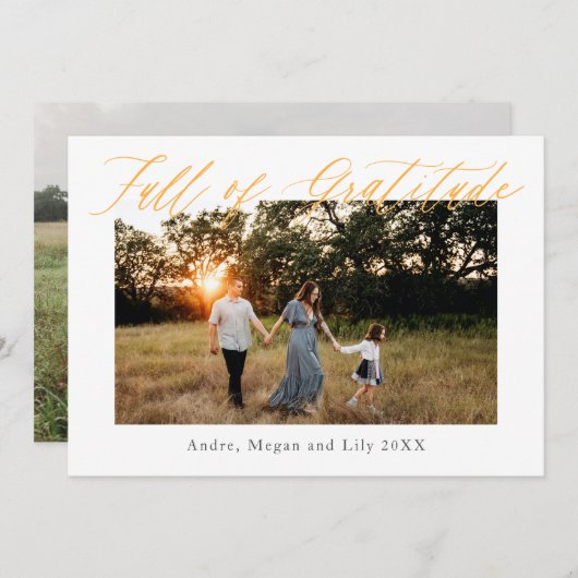 Dankbaarheidsdag vol dankbaarheid kaart (Voorkant / Achterkant)