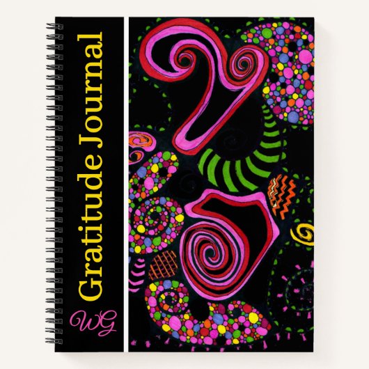 Dankbaarheidsdagboek Gepersonaliseerde Doodle Drea Notitieboek (Voorkant)