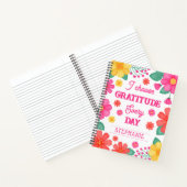 Dankbaarheidsdagboek Gepersonaliseerde naam Roze S Notitieboek (Binnen)