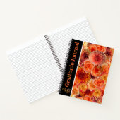 Dankbaarheidsdagboek Gepersonaliseerde Oranje bloe Notitieboek (Binnen)