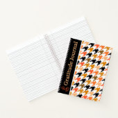 Dankbaarheidsdagboek Houndstooth Oranje herfstkleu Notitieboek (Binnen)