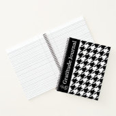 Dankbaarheidsdagboek Houndstooth zwart en wit Notitieboek (Binnen)