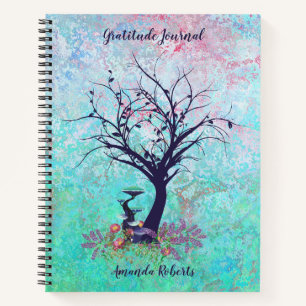 Dankbaarheidsdagboek Serene Blauwgroen en Pink Notitieboek