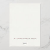 Dankbaarheidsdiner Feest Pompoenen Herfst Folie Uitnodiging (Achterkant)