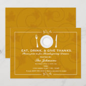 Dankbaarheidsdiner Herfst Uitnodiging (Voorkant / Achterkant)