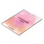 Dankbaarheidsjournaal Aangepaste naam Roze Waterve Notitieboek (Linkerzijde)