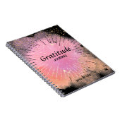 Dankbaarheidsjournaal Aangepaste naam Roze Zwart Notitieboek (Rechterzijde)