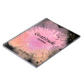 Dankbaarheidsjournaal Aangepaste naam Roze Zwart Notitieboek (Linkerzijde)