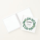 Dankbaarheidsjournaal groen krans naam script notitieboek (Binnen)