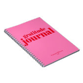 Dankbaarheidsjournaal Modern Bold Red - Hot Pink Notitieboek (Rechterzijde)