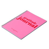 Dankbaarheidsjournaal Modern Bold Red - Hot Pink Notitieboek (Linkerzijde)